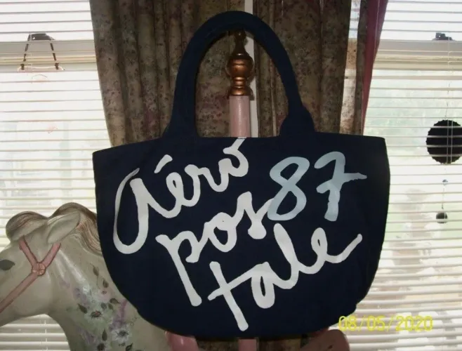 Bolsa lona azul marinho aeropostale