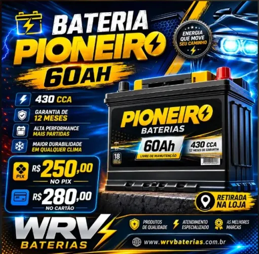 Baterias Automotivas Baterax ECO - Qualidade Garantida 60ah,