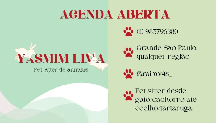 Trabalho de Pet sitter 