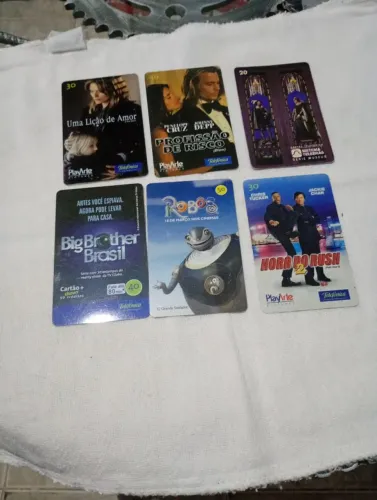 Cartão telefônico de filmes e novela