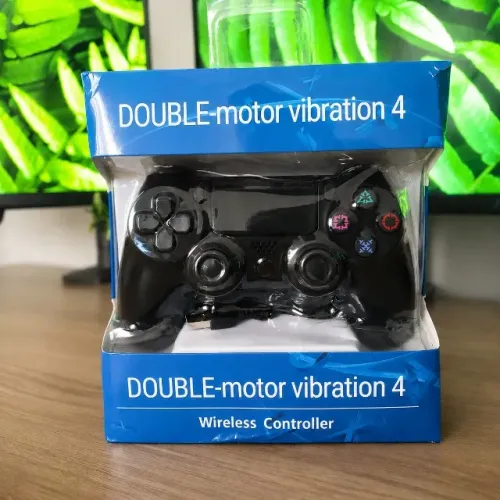Controle PS4 e PC Sem Fio + Cabo | Novo