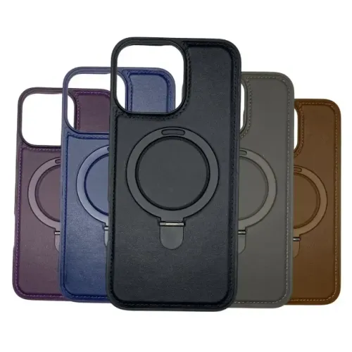 Capa para IPhone (TODOS MODELOS) Couro Com Suporte