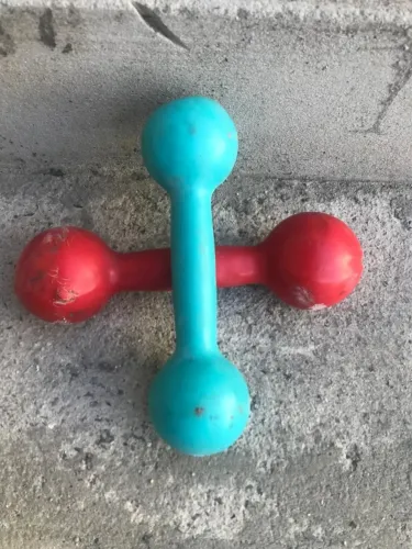 Halter Bola Ferro Fundido Colorido 6kg 7kg