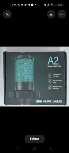 Microfone Gamer Condensador Fifine A2 Rgb Usb Black - Lacrado