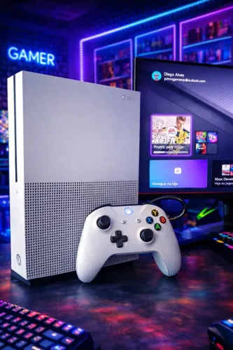 XBOX ONE S 500GB - ORIGINAL E IMPECÁVEL!