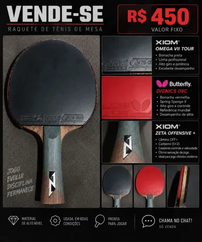 Raquete de tenis de mesa