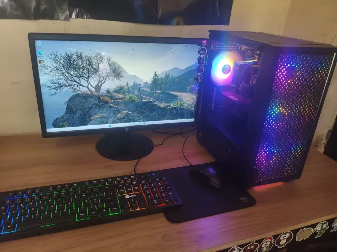 PC Gamer Completo com Monitor + RX 590 8GB | Promoção R$2.999