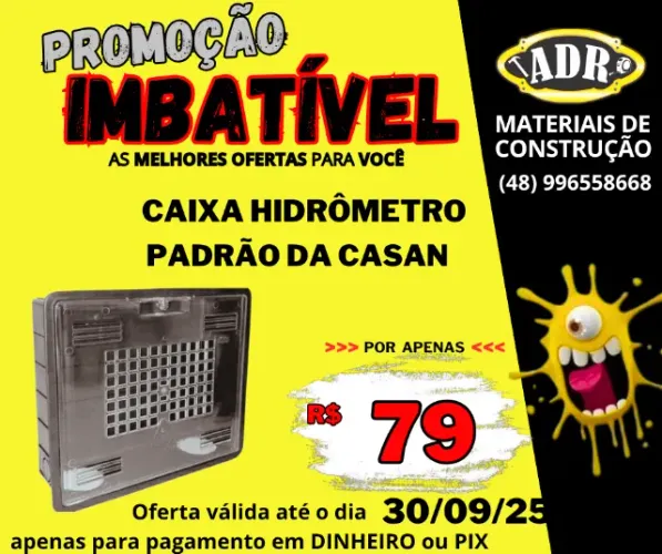 Caixa hidrômetro padrão da CASAN com tampa