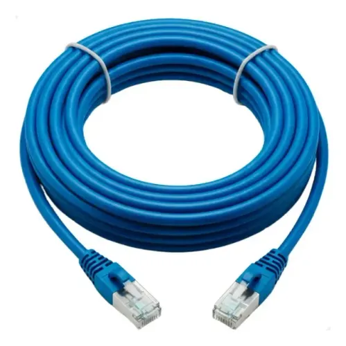 CABO DE REDE ETHERNET LAN RJ45 AZUL 5 METROS.