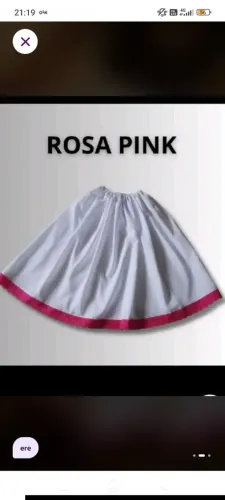 Saia umbanda branca e rosa erê
