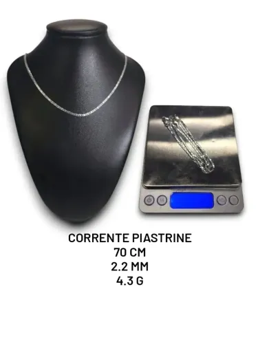 Corrente de Prata Piastrine