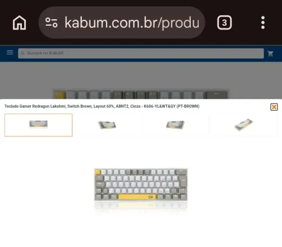 Teclado redragon mecânico switch marrom