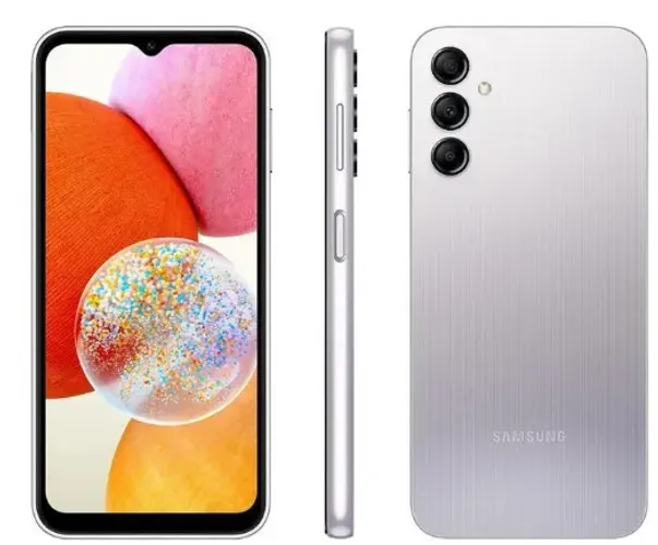 Smartphone Samsung Galaxy A14 128GB Prata 5G Octa-Core 4GB RAM 6,6" Câm. Tripla + Selfie 1