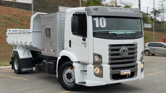 VW 13180 ANO 2010 CAMINHÃO CAÇAMBA E CABINE SUPLEMENTAR