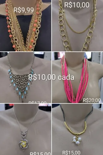 Colar e gargantilha - R$10,00 cada