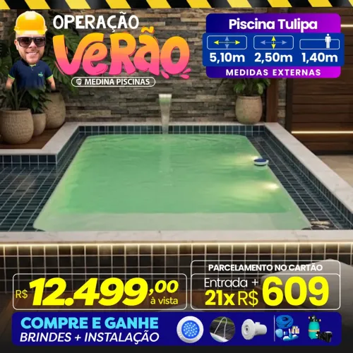 Piscina Tulipa 5,10m 2,50m 1,40m