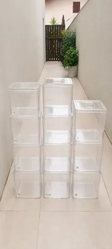 Potes de acrílico 