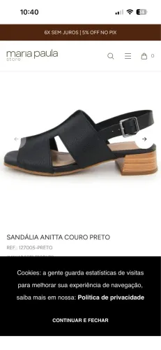 Sandália Maria Paula Store