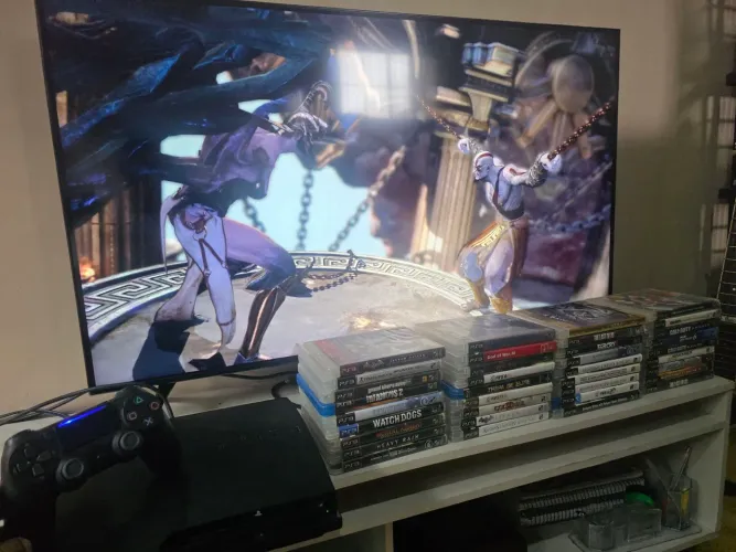 PS3 SLIM COM JOGOS_CHANCE UNICA 