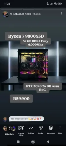 Pc gamer Ryzen 7 9800x3d DDR5 