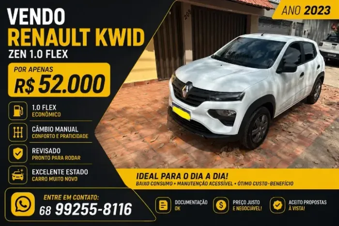 Renault Kwid Zen 1.0 Flex 12V 5P Mec. 2023