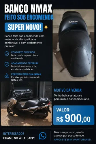 Banco para Yamaha NMAX 160 ABS