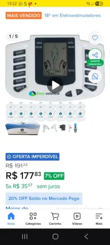 TENS(Aparelho  terapeutico de massagem e emagrecimento.)
