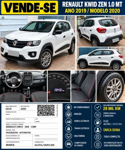 Renault Kwid Zen 1.0 Flex 12V 5P Mec. 2020
