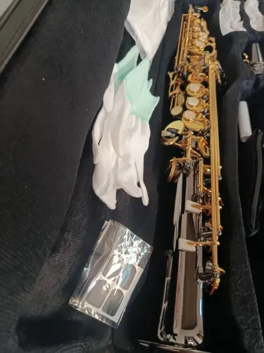 Saxofone Soprano Black Gold Novo - Garantia de 6 meses - Envio Imediato para Todo Brasil