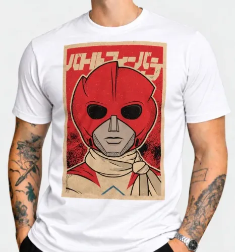 Camiseta Battle Fever Vermelho Retrô Anos 70