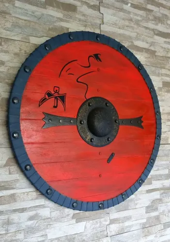 Escudo nórdico do lendário Viking Ragnar Lothbrok cosplay