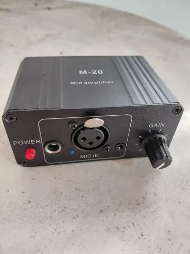 Preamplificador de microfone e linha M20 portátil com 48v