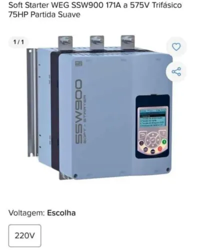 Soft Start SSW900 WEG 61A 85A 171A 220- 575V