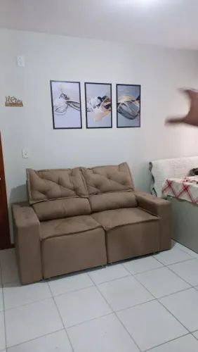 Sofá Retrátil e Reclinável 3 lugares com Molas 1,80m Livia Suede Adonai Estofados