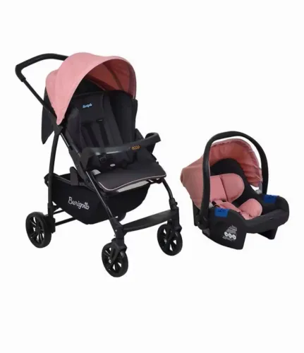 Carrinho com bebê conforto burigotto