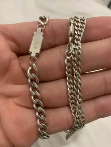 Cordão e Pulseira de Prata