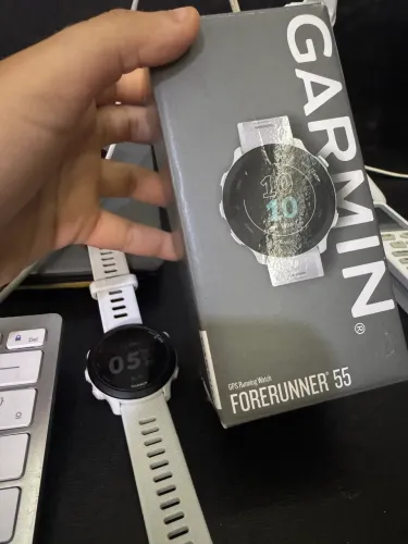 Relógio Garmin Forerunner 55 - Branco (seminovo)