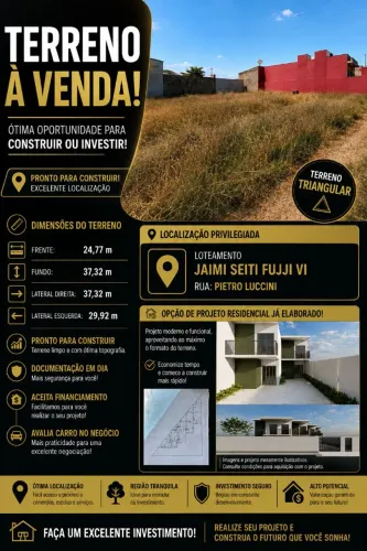 TERRENO À VENDA - ÓTIMA OPORTUNIDADE!<br>