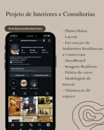 Projetos de Interiores Residenciais e Comerciais 