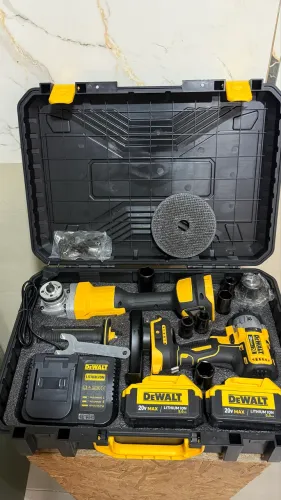 Kit DeWalt 20V MAX Completo - Parafusadeira + Esmerilhadeira + 2 Baterias