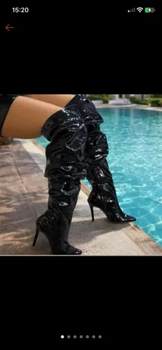 Bota cano alto salto fino