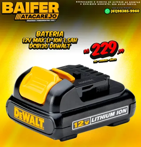 Bateria 12v Max Li-Ion 1,5Ah Dcb120 Dewalt