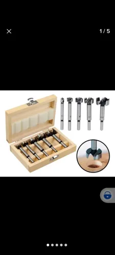 Kit 5 brocas fostner 10 a 35mm