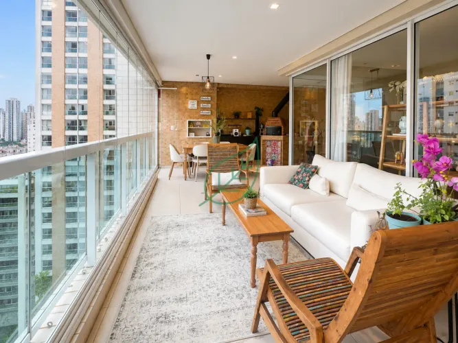 Apartamento no Campo Belo para aluguel, 201 m², 3 suítes e 4 vagas