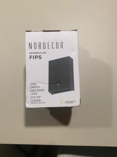 Arandela Nordecor 2969, 4w, preta. Nova 2 unidades.