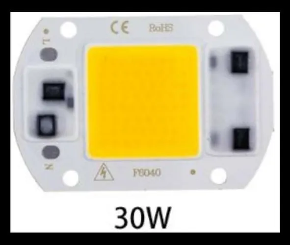 Led Cob Super Power 30w 220v Ac Branco Quente Arduino Automação Robotica COD-CP285