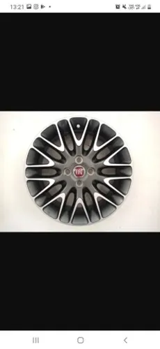 Roda aro 16 punto black motion grafite com diamantado 4x98 Fiat original 