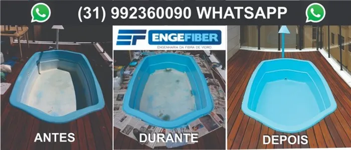 Conserto reforma restauração de piscinas de fibra de vidro