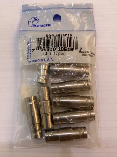Adaptador emenda BNC importado 10 peças na embalagem