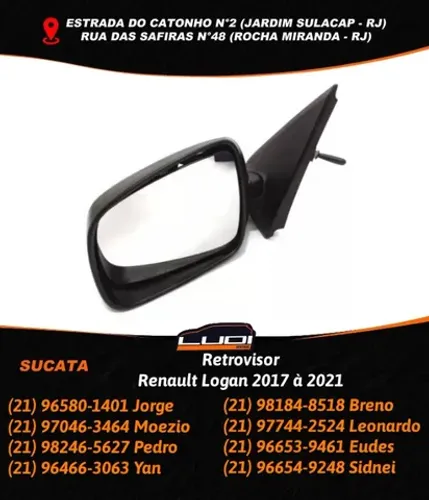 Retrovisor Renault Logan 2017 à 2021